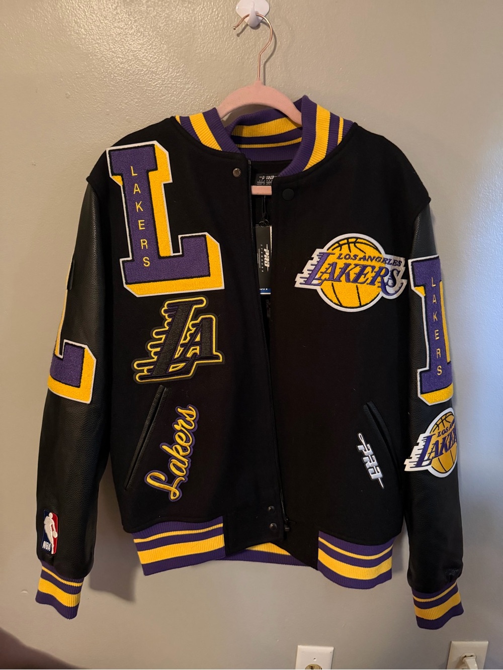 Los Angeles Lakers Black & Purple Varsity Bomber Jacket